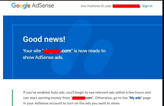 setup google adsense approval niche website