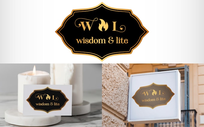 design modern candle wick logo and professional label design