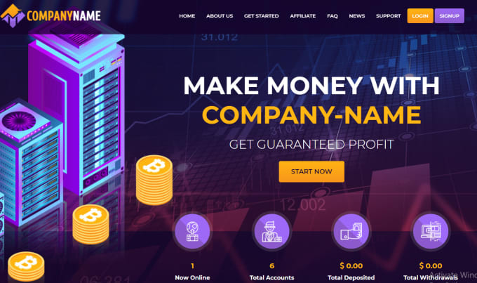 create investment website for you
