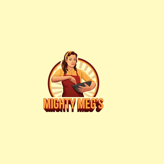 create retro logo for cake or bread mixes