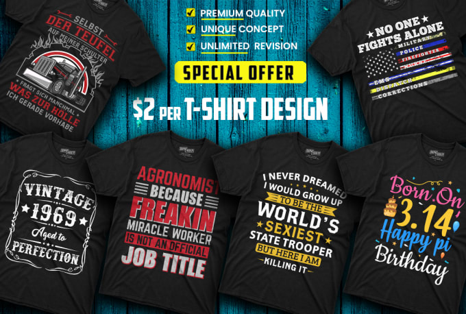 Do custom t shirt design on pod business in 24 hours by Abu_hanif44 ...