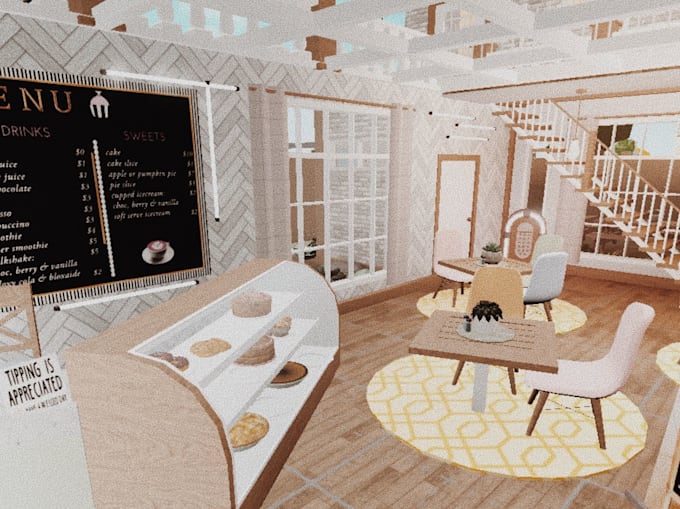 make a bloxburg cafe