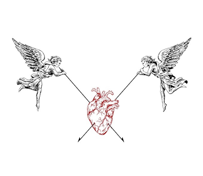 Draw a black and white tattoo design by Luisa juliani Fiverr