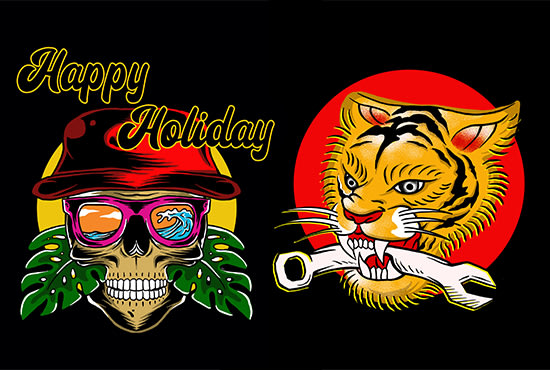 tshirt design with retro vintage style