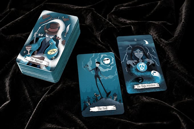 design and illustrate custom tarot and oracle cards