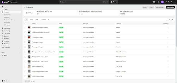 do shopify product listing and data entry