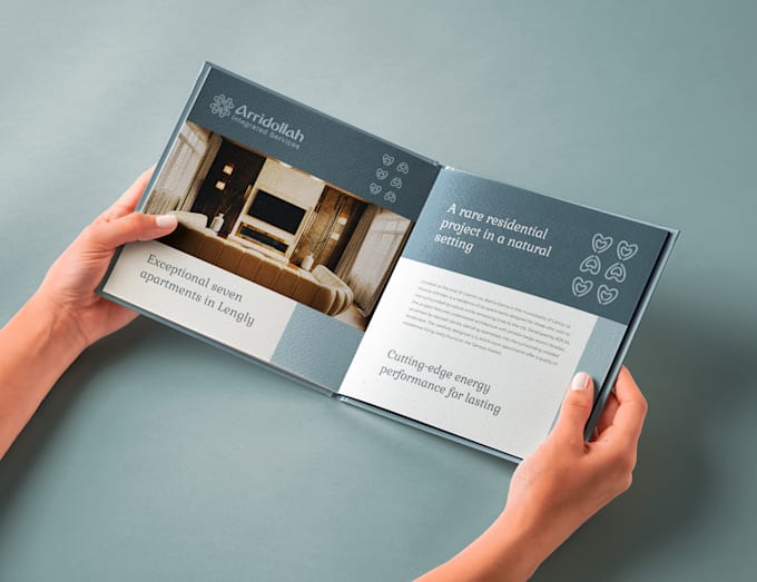 design real estate marketing brochure, property sales, commercial home listing