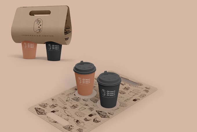 make minimalist look branding for your cafe