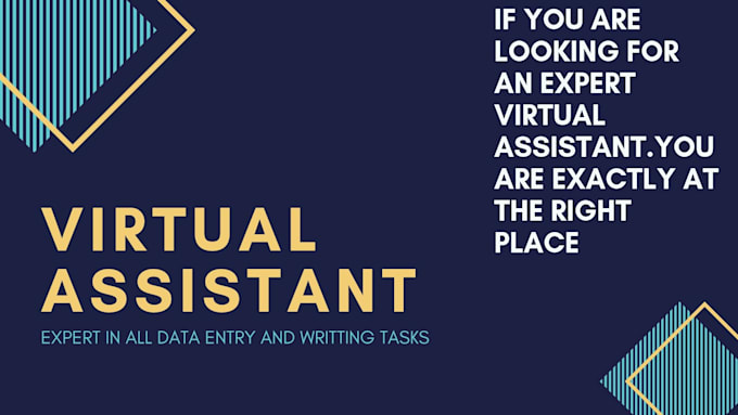 be your virtual assistant for data entry, ms office, email writing, and research