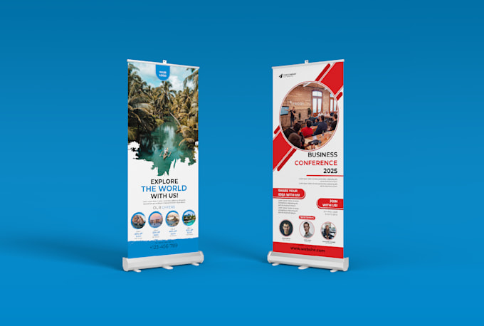 design attractive roll up,pull up,pop up and stand banner for print