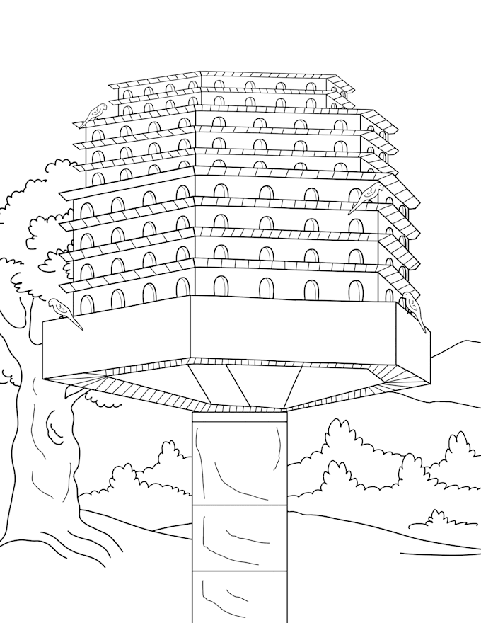 draw adult coloring book