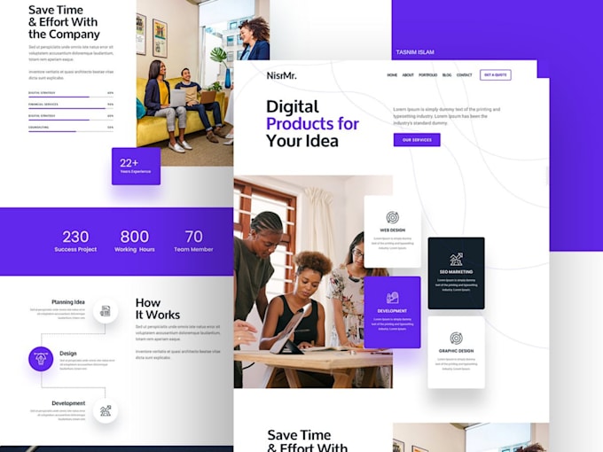 design wordpress landing page with elementor