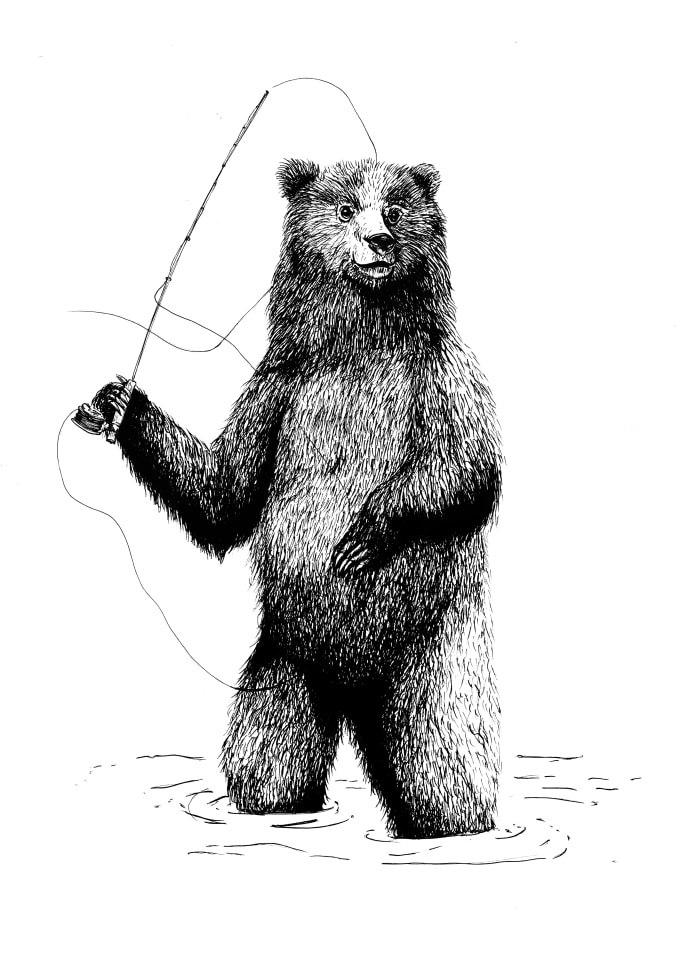 create a black and white hand drawn illustrations in ink