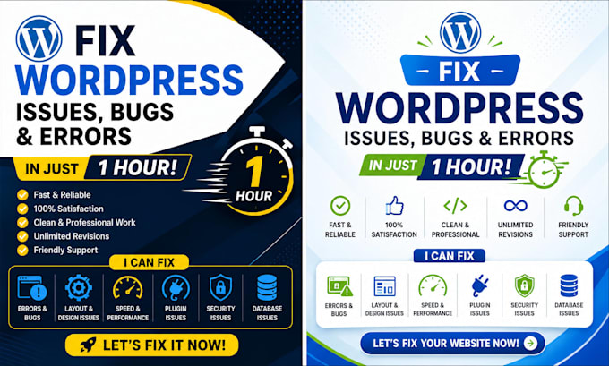 fix wordpress issues, bugs, and error in one hour
