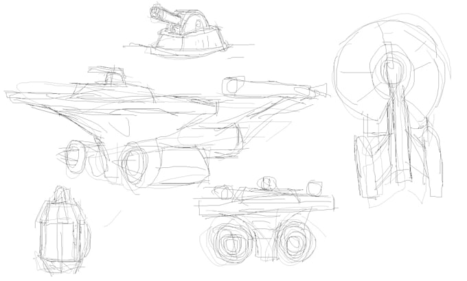 do some rough concept art sketch