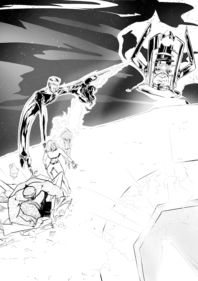 draw a comic cover in a marvel or dc style