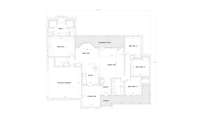do your floor plans in autocad 2d