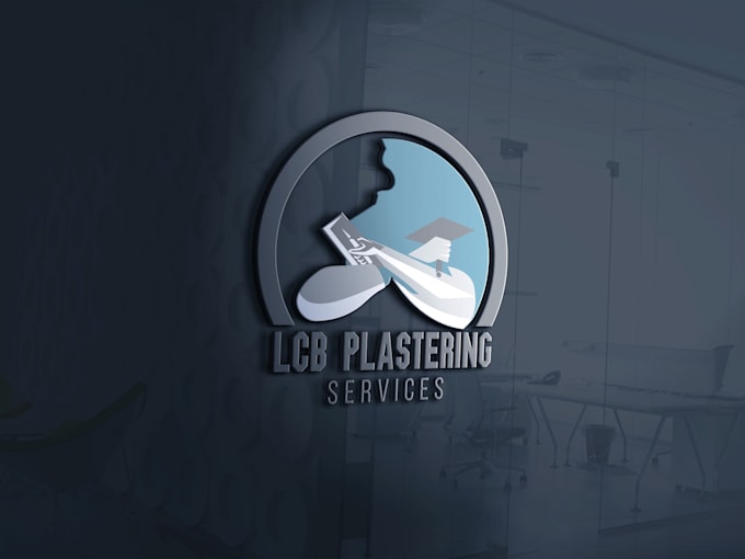design modern construction, scaffolding, demolition, plastering logo