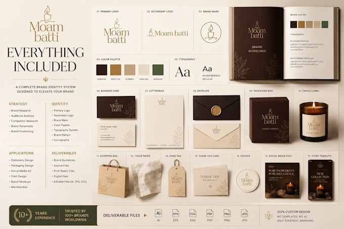design a premium luxury logo and complete brand identity