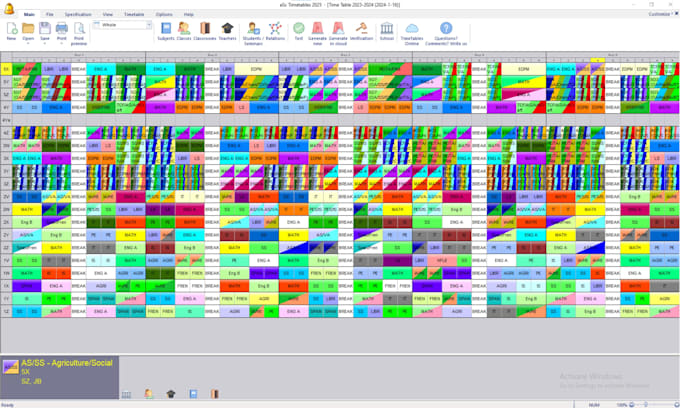 create any schedule or timetable in asc