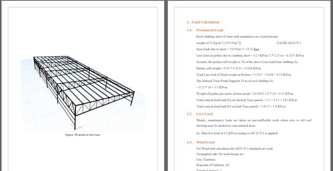 do structural calculations and design for your steel frames