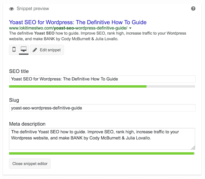 fix wordpress on page or onsite issues with yoast SEO plugin