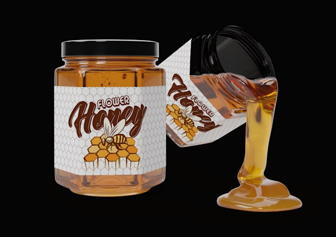 design premium honey jar labels with unique logo