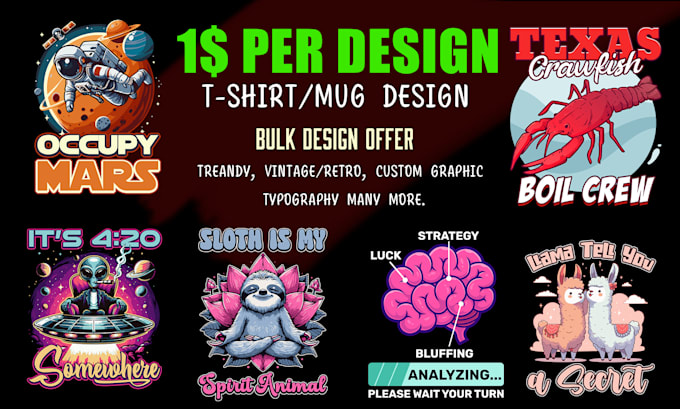 create custom trendy design product for amazon etsy shopify any pod business
