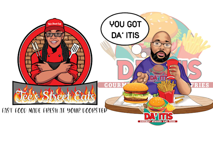 design a food truck logo, wrap, menu, business card, and promotional flyer