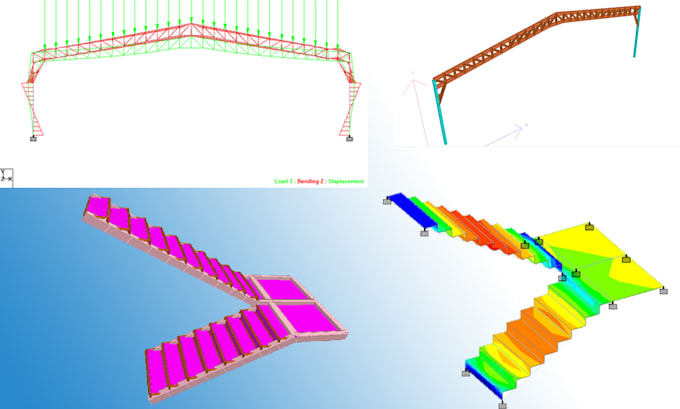 Modeling and structural design with staad pro by Jmsp880218 | Fiverr