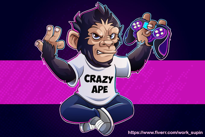 design cartoon logo for twitch, mascot, character