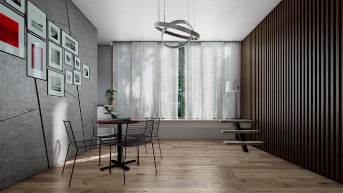 do modern interior design rendering