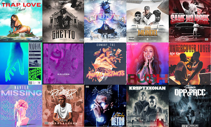 design a trendy album cover or single cover art