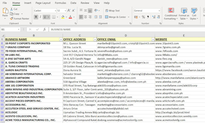clean your excel database