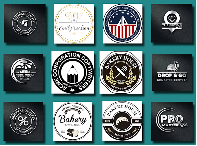do custom rounded vintage logo