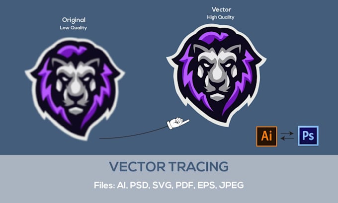 professionally recolor, retrace, redraw your image into high resolution