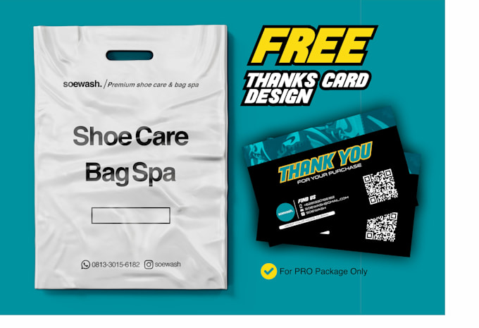 make a packaging totebag design for your sneaker store