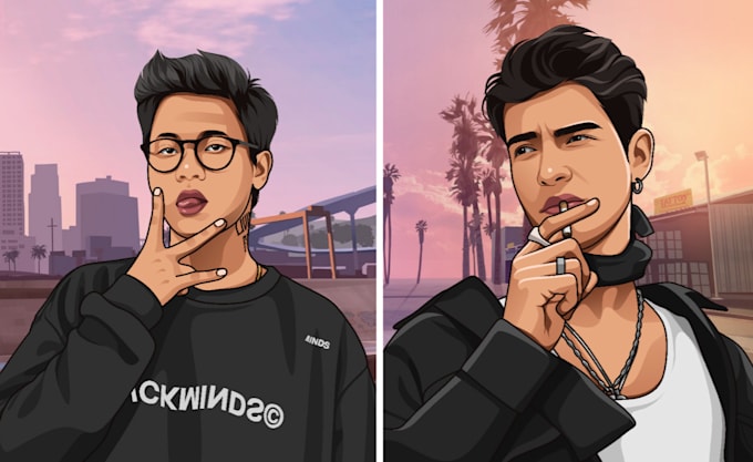 draw game style vector art cartoon from your photo