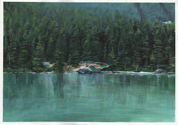 draw landscapes in a realistic style