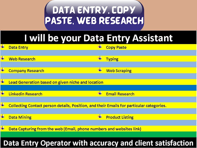 do data entry, copy paste, web research