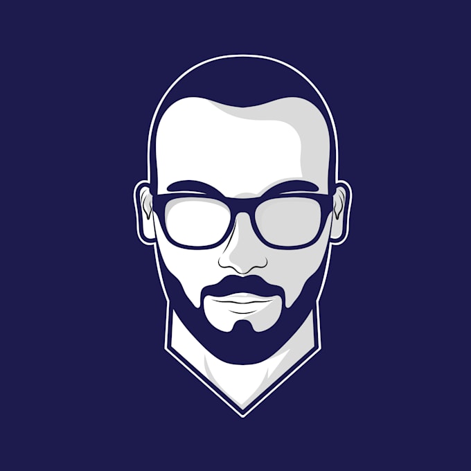 design your minimalist flat line vector avatar 24 hours