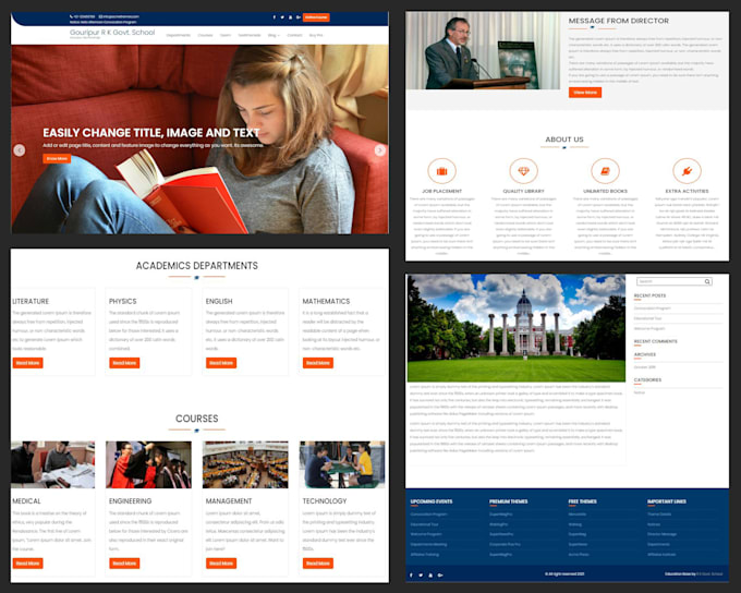 create landing page with wordpress or html