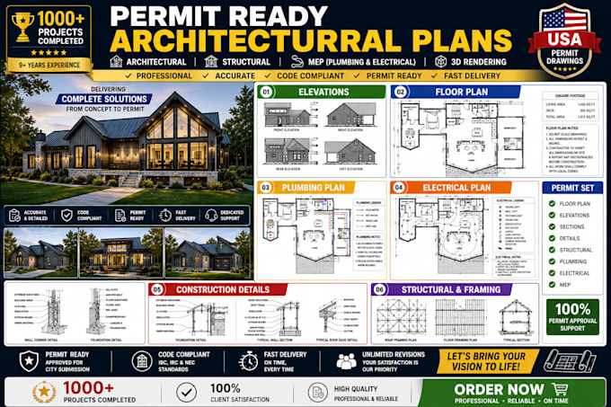 city permit blueprints architect, 2d floor plan, house, patio, adu, garage, deck