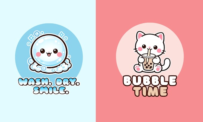 mascot kawai cartoon logo character illustration for brand personality