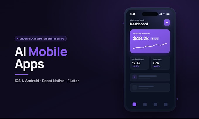 build ai mobile app, ai chatbot and ai app with flutter react native