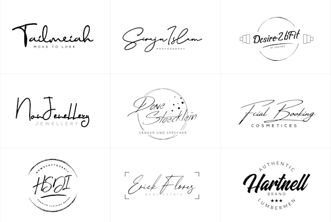 design photography watermark or signature logo