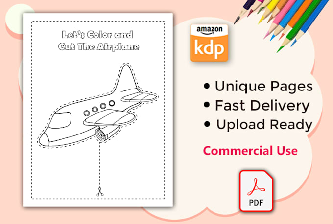 make dot to dot, scissor skill, dot marker kids coloring page for kdp