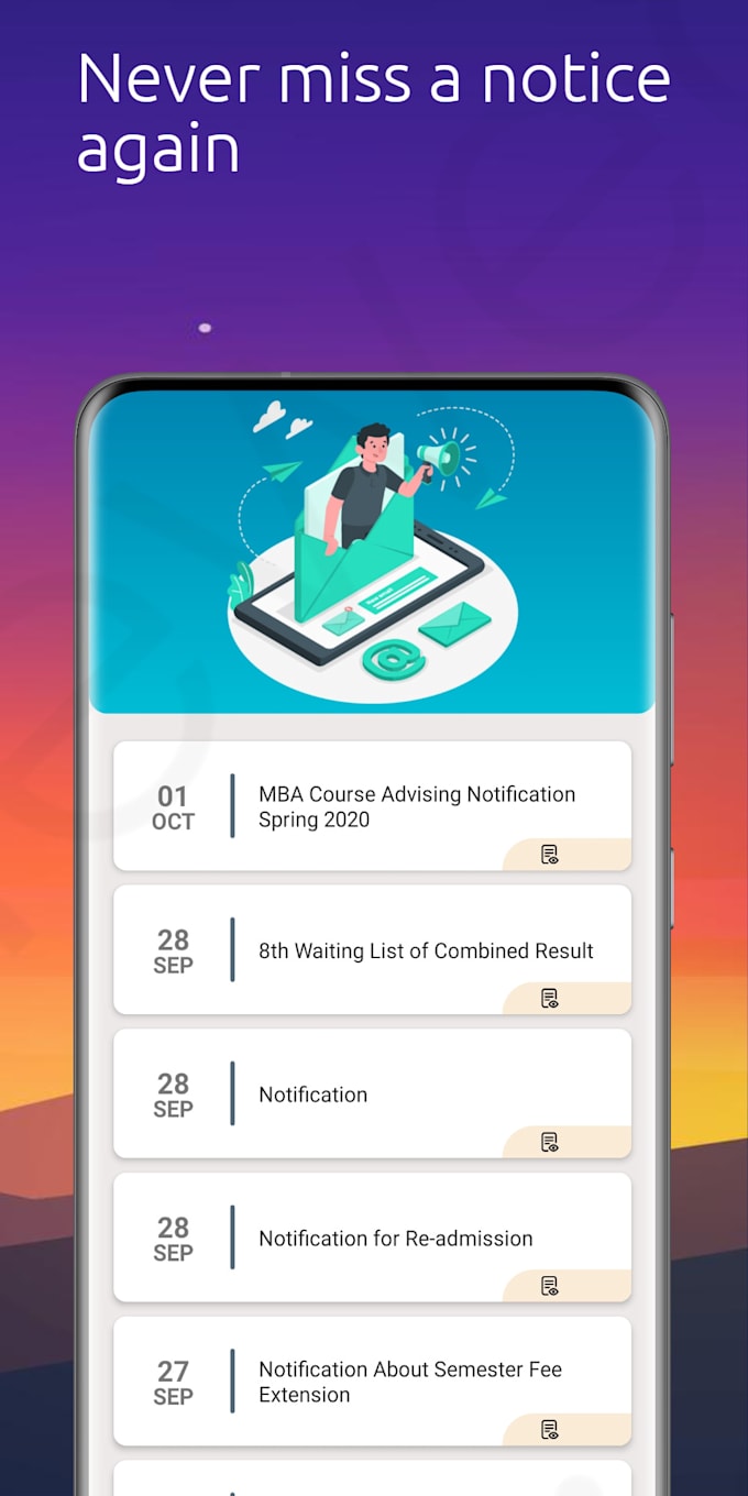 create an android app for university or org with firebase