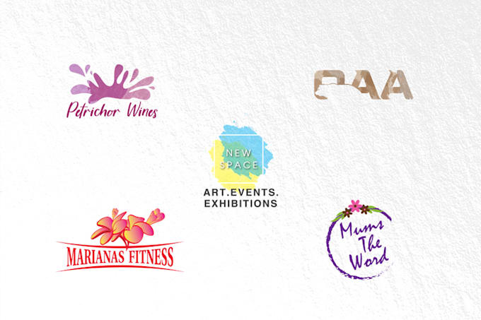 design elegant watercolor logo