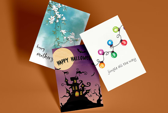 design creative, elegant greeting card for any event